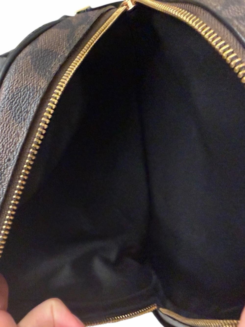 Coach Signature Mini Backpack Brown Black PVC Leather Gold Tone Women - Picture 11 of 14